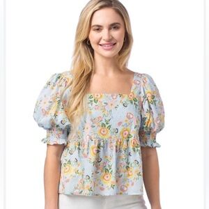 Crosby by Mollie Burch Daphne Top in Garden Party Floral Size Medium